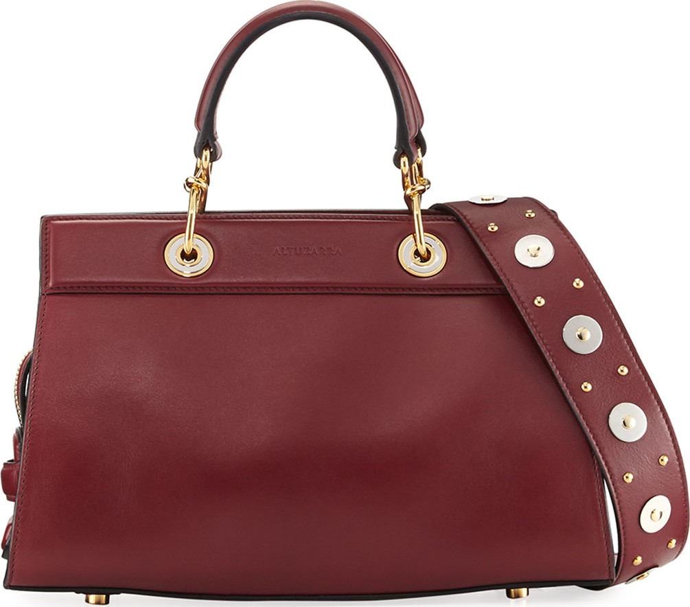 Altuzarra Infinity Small Smooth Studded Leather Tote Bag
