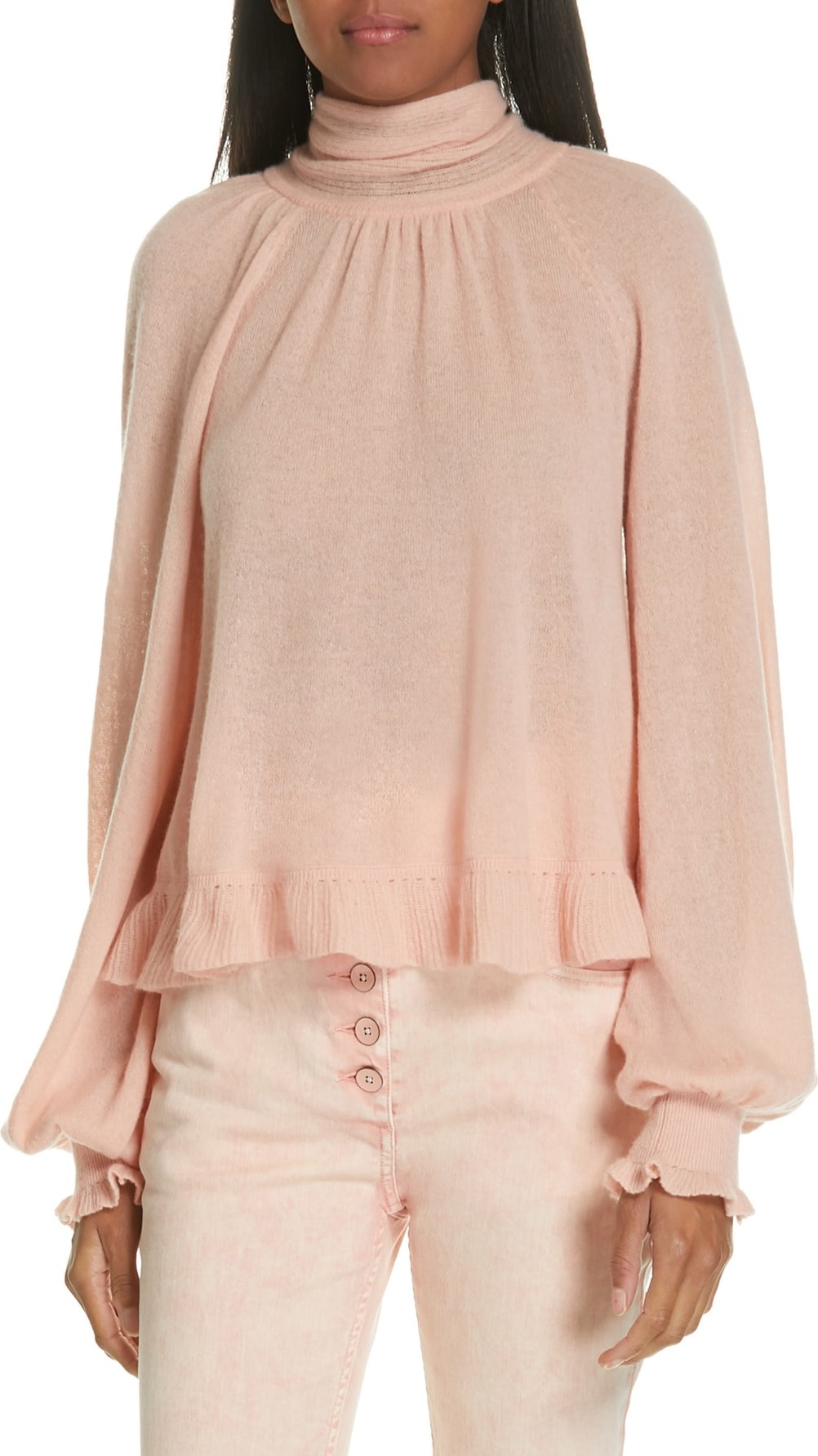 Ulla Johnson Clover Tie Back Cashmere Blend Sweater