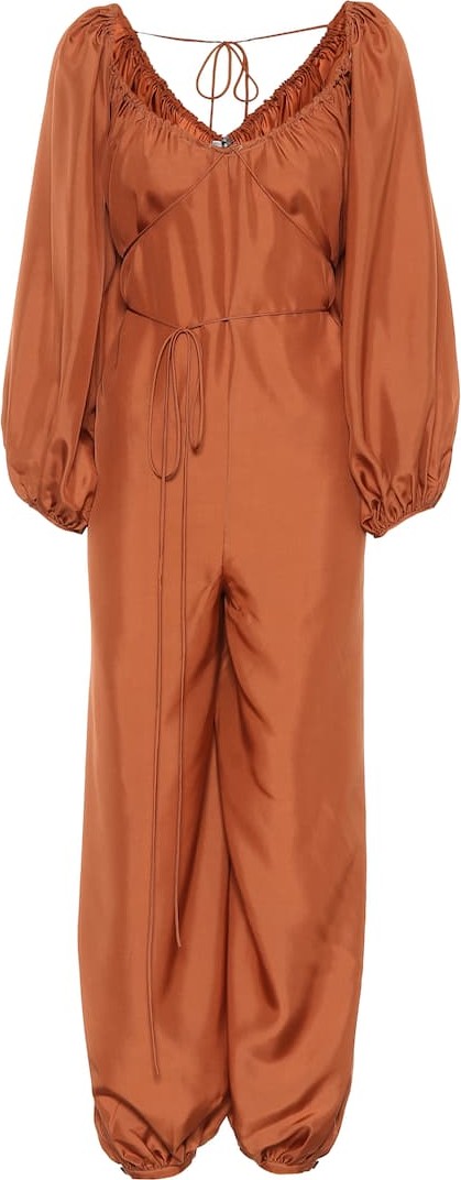 Three Graces London Nora silk jumpsuit