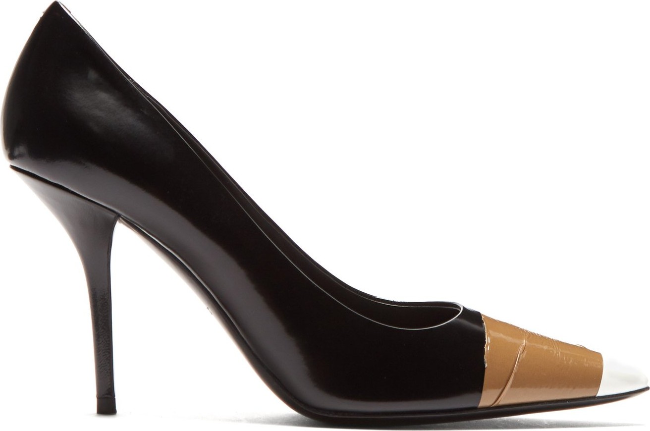 Burberry London England Annalise tape toecap leather pumps