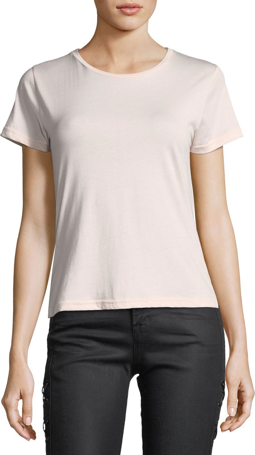 J BRAND 811 Crewneck Short-Sleeve Cotton Tee