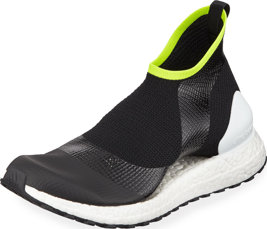 Adidas By Stella McCartney UltraBOOST X ATR Engineered Mesh Sneakers, Black/Green