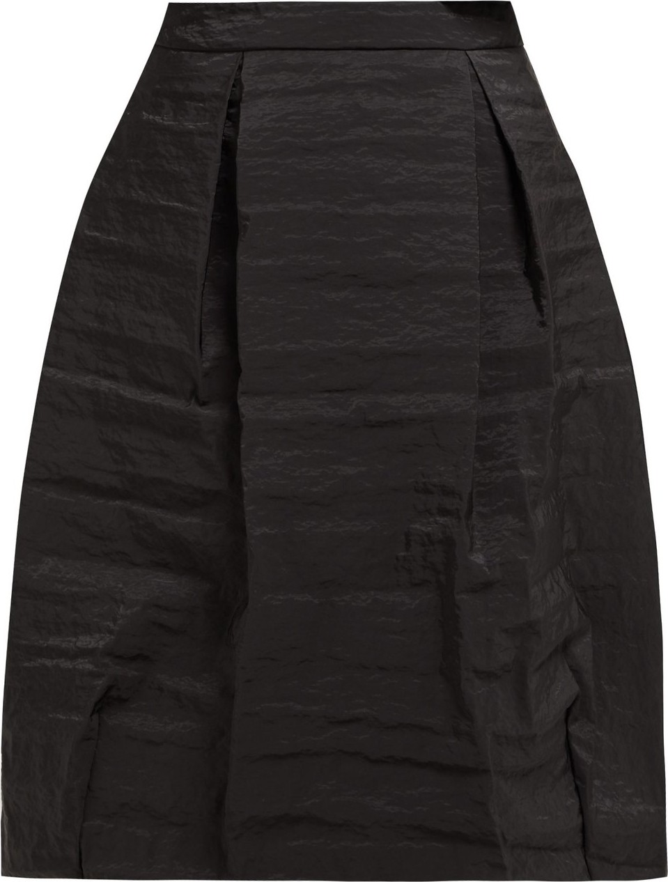 Simone Rocha High-rise pleated taffeta midi skirt