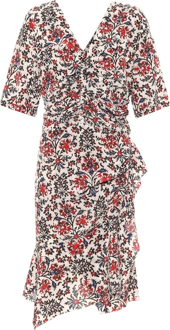Isabel Marant Arodie floral stretch-silk minidress