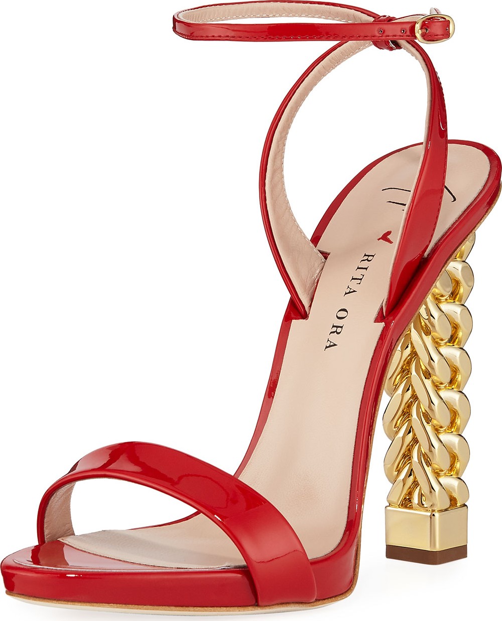 Giuseppe Zanotti Patent Leather Chain-Heel Sandals