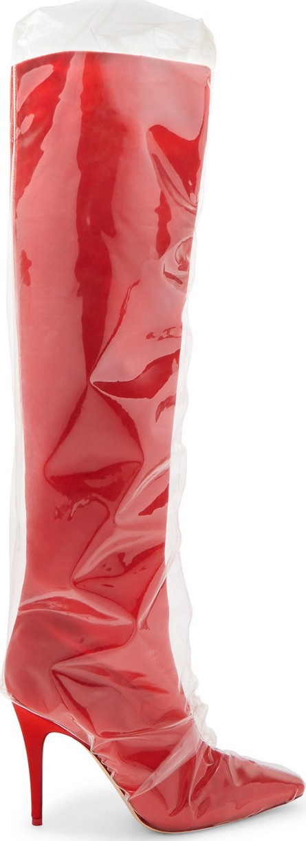 Off White Off-White x Jimmy Choo Elisabeth red high boots