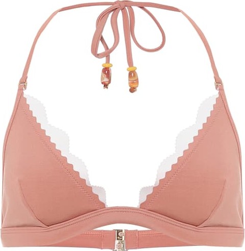 Stella McCartney Scalloped triangle bikini top