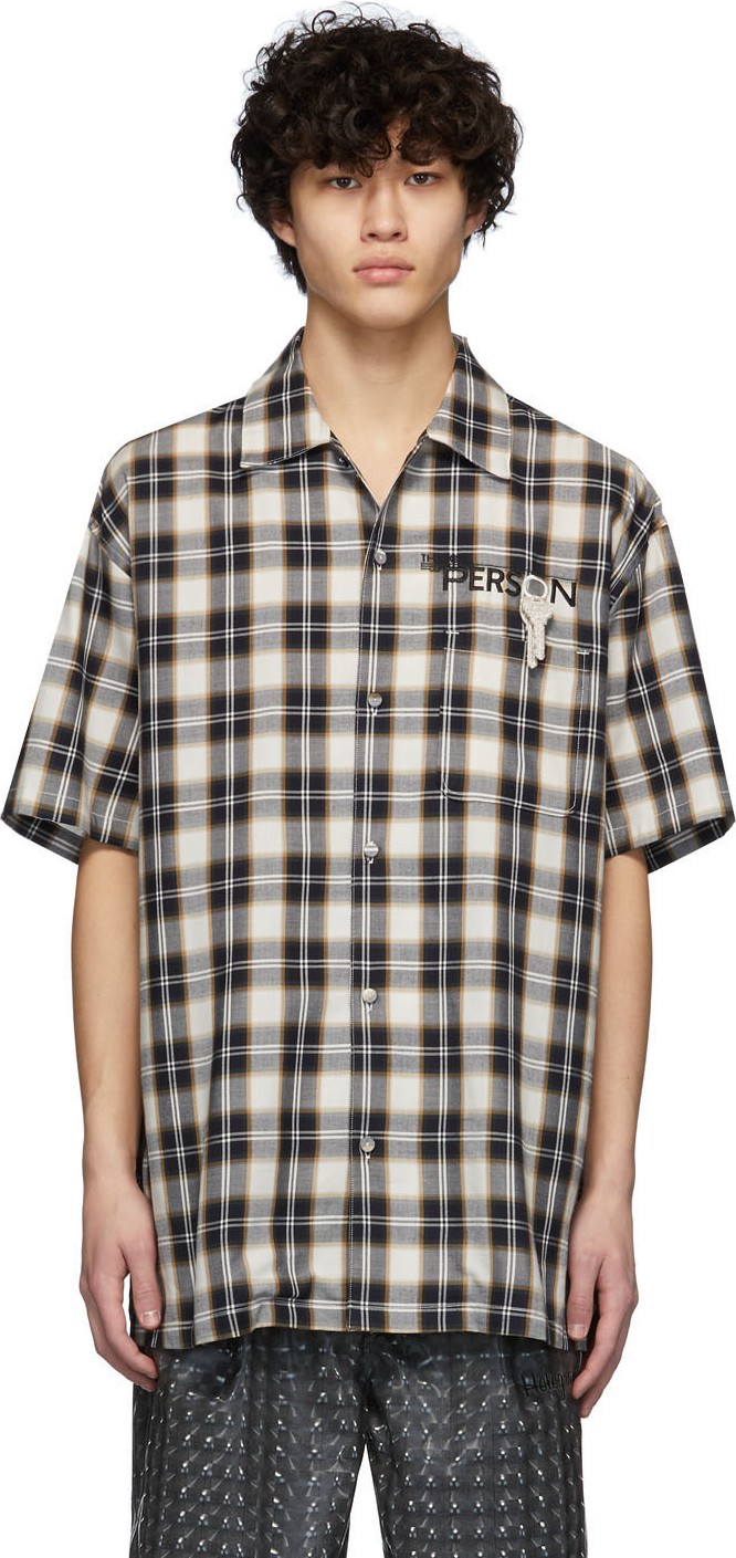 Doublet Black & Beige 'Key Person' Short Sleeve Shirt