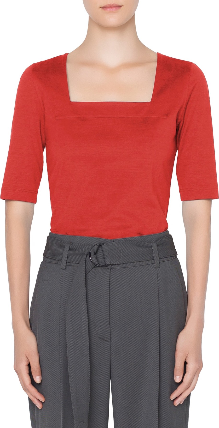 Akris Punto Square Neck Tee