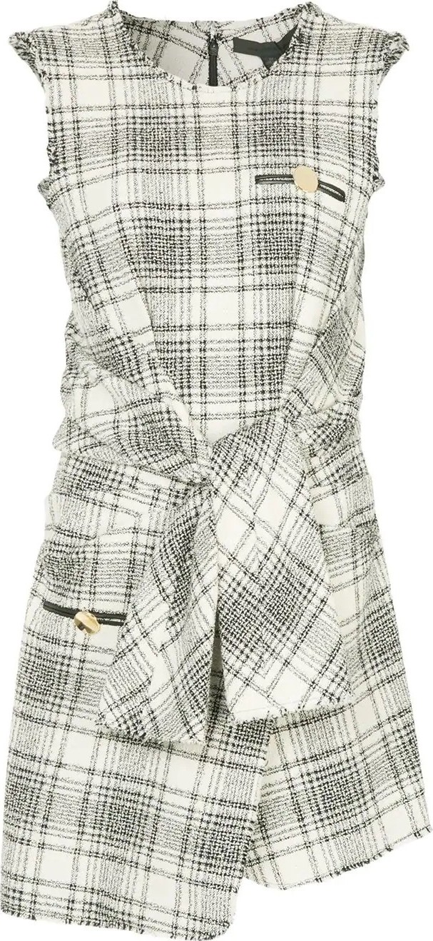 Alexander Wang checked sleeveless dress