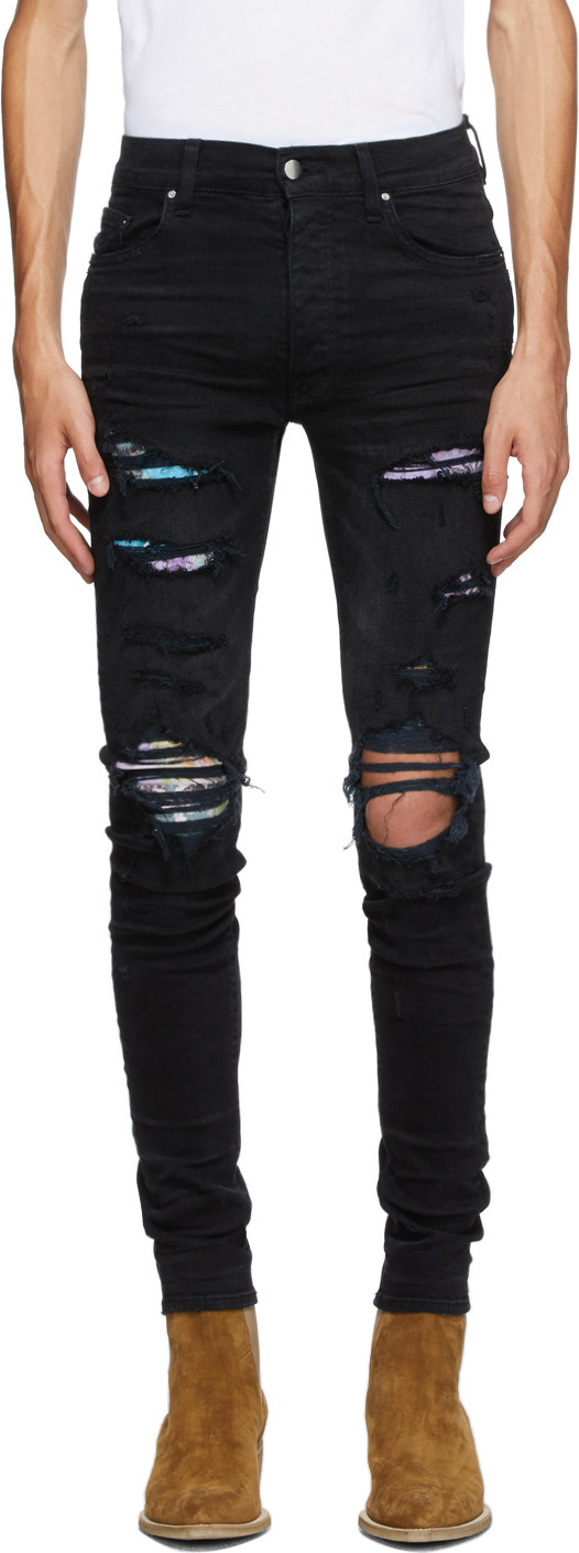 Amiri - Black Hawaiian Patch Jeans