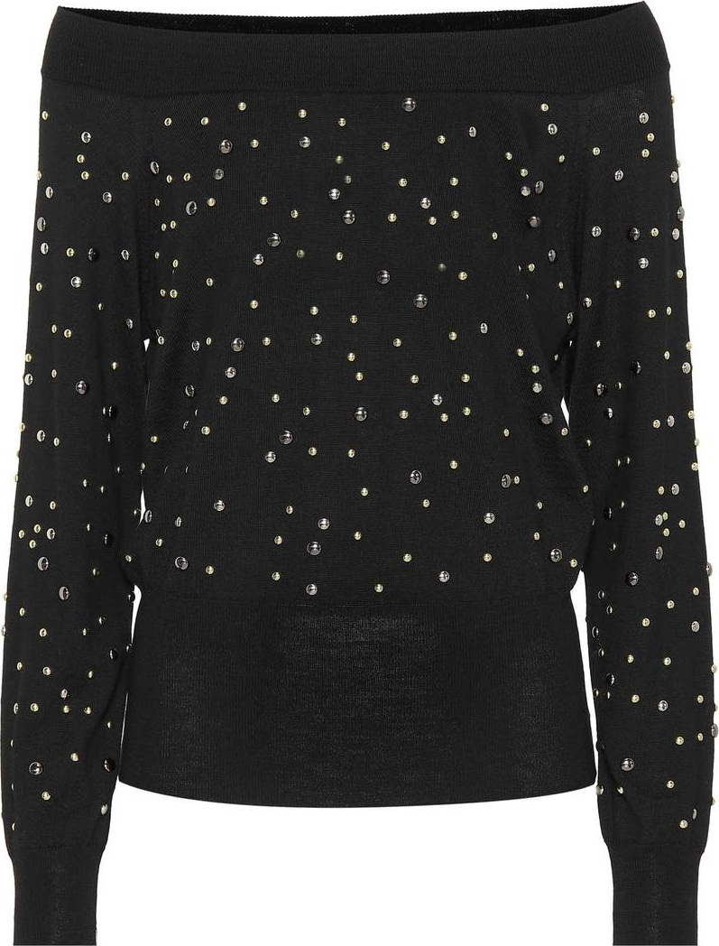 ELIE SAAB Embellished wool sweater