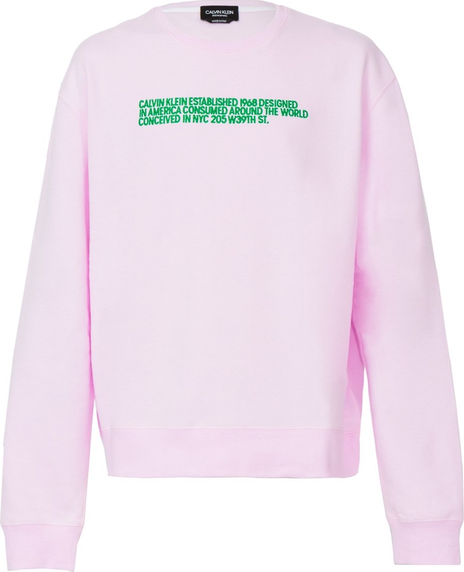 Calvin Klein 205W39NYC unisex pink sweatshirt