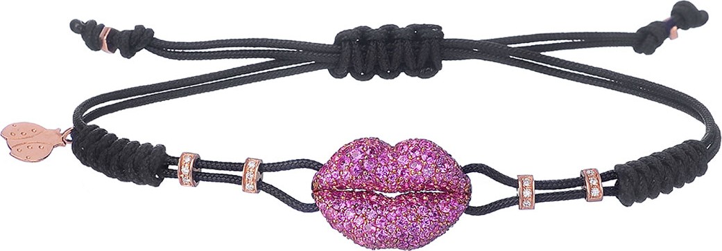 Pippo Perez 18k Pink Gold Sapphire Lips Bracelet