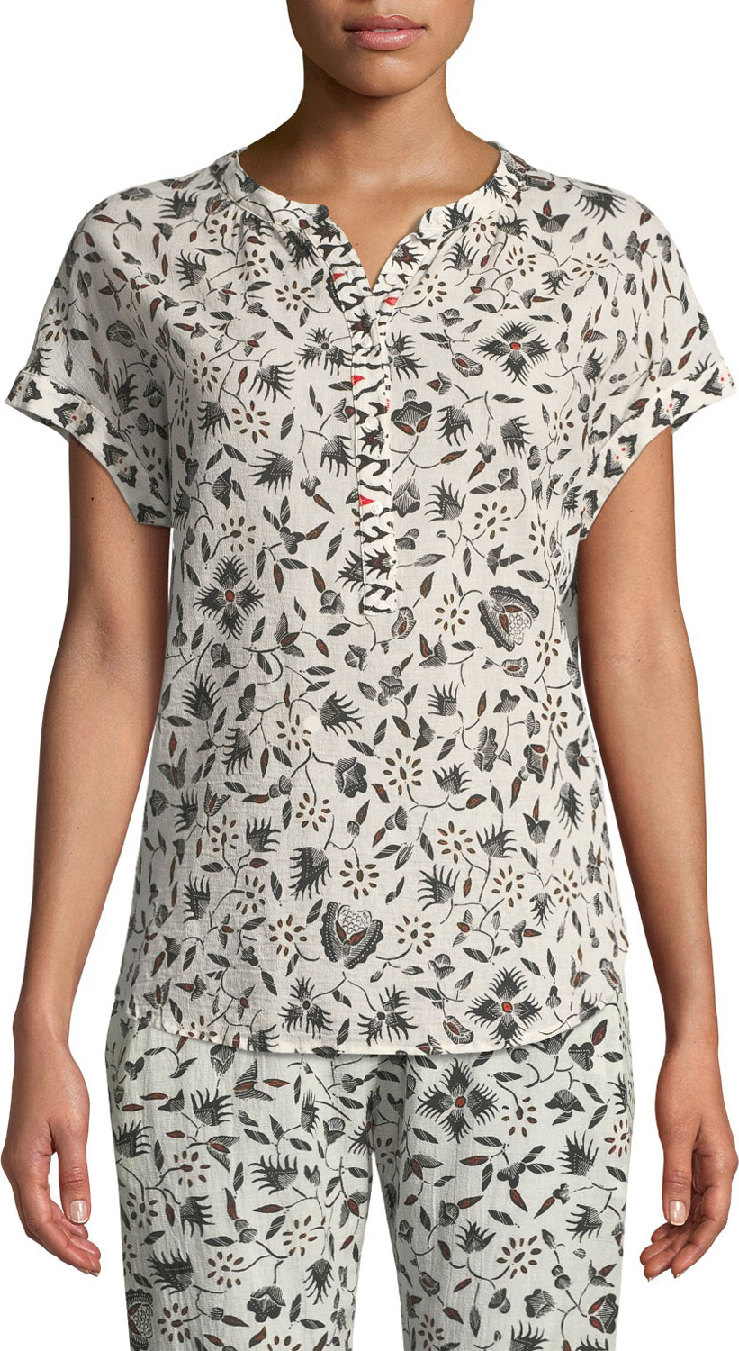 Xirena Trina Floral-Print Lounge Top