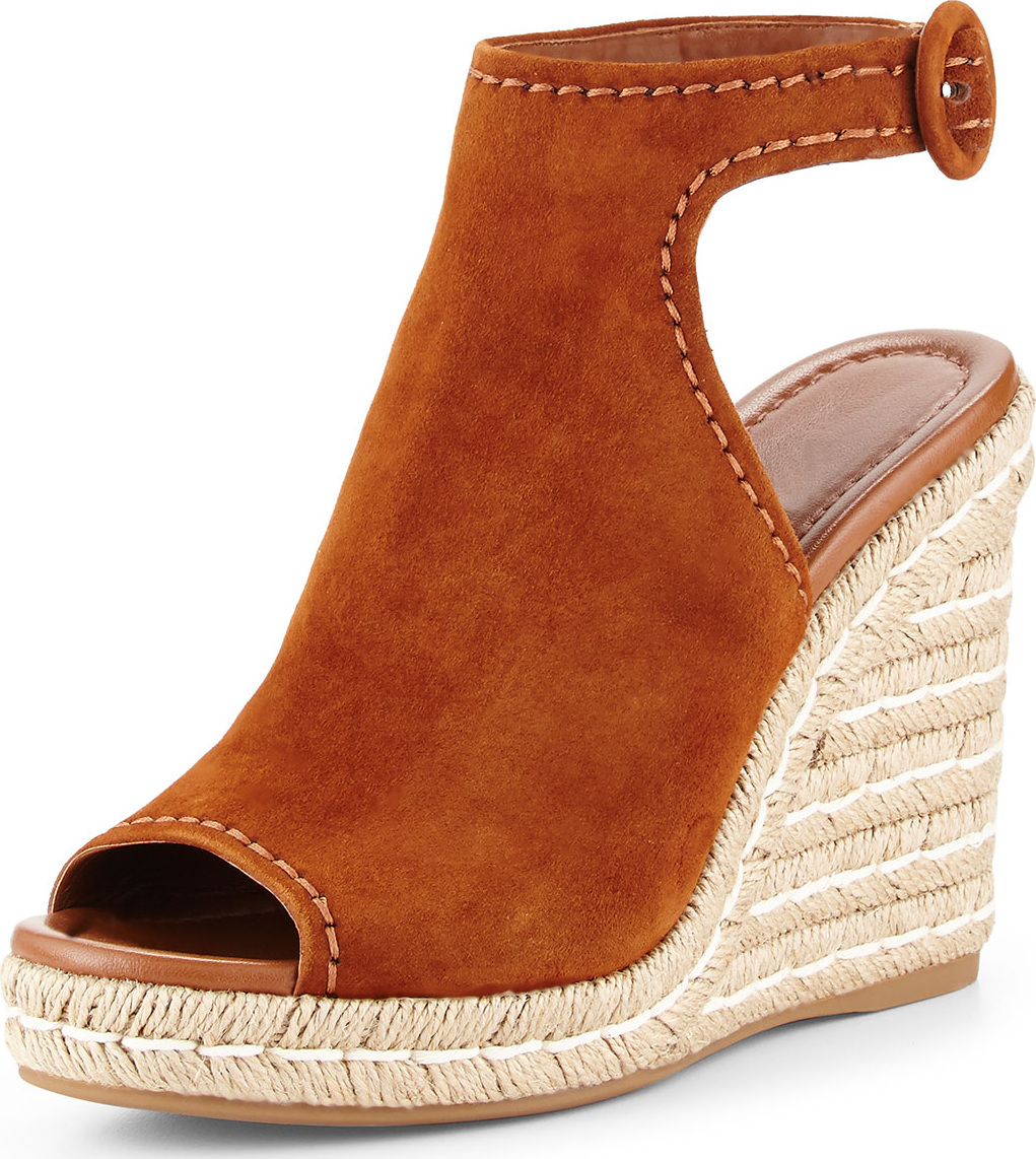 Prada Suede 120mm Espadrille Wedge Sandal