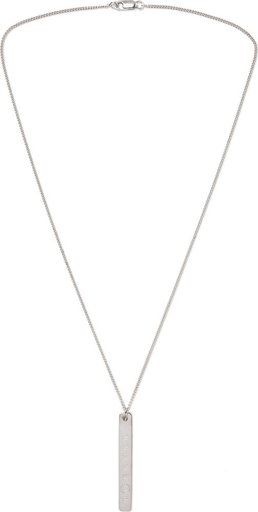 Maison Margiela Logo-Engraved Silver Necklace