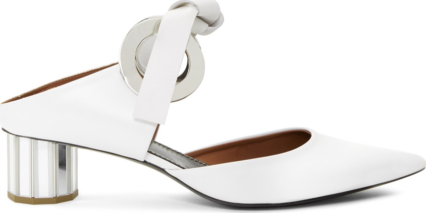 Proenza Schouler White Grommet Mirrored Heels