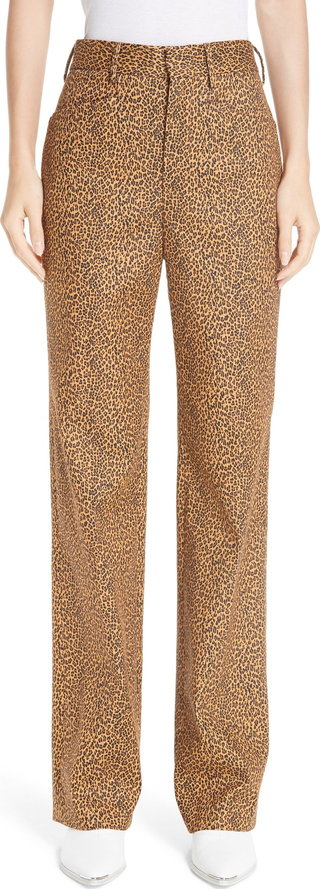 R13 Slim Leopard Print Pants