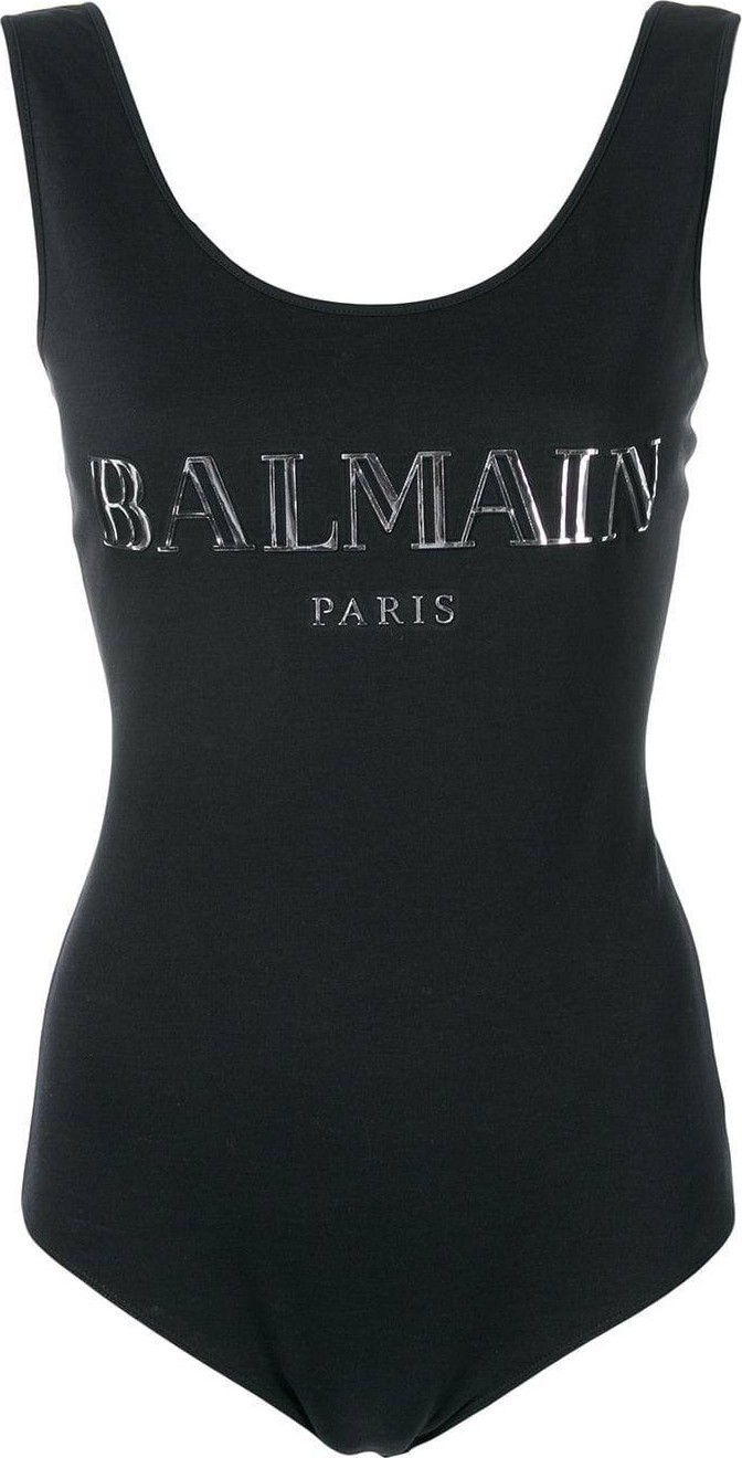 Balmain logo printed bodysuit