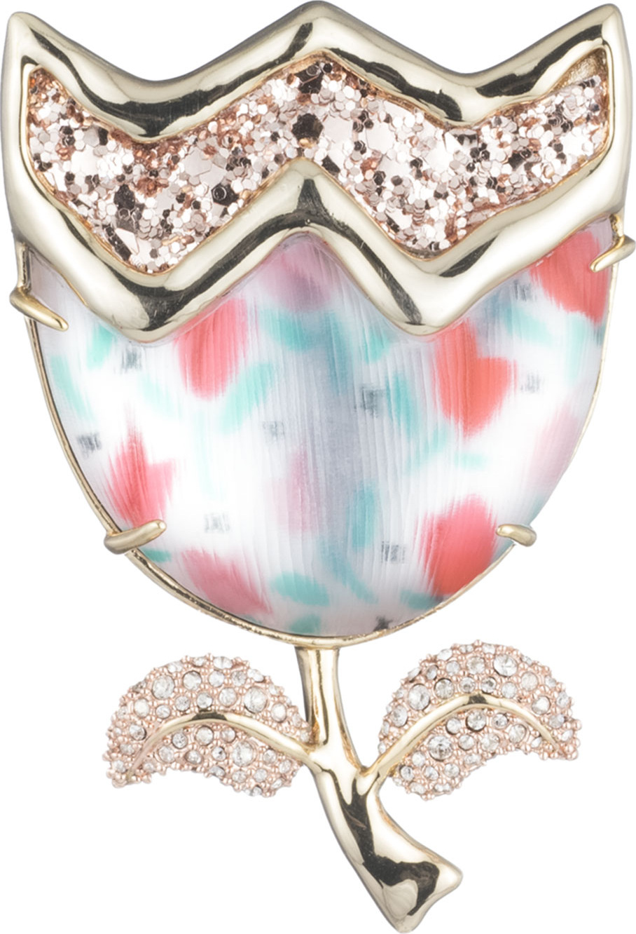 Alexis Bittar Abstract Tulip Glitter Pin