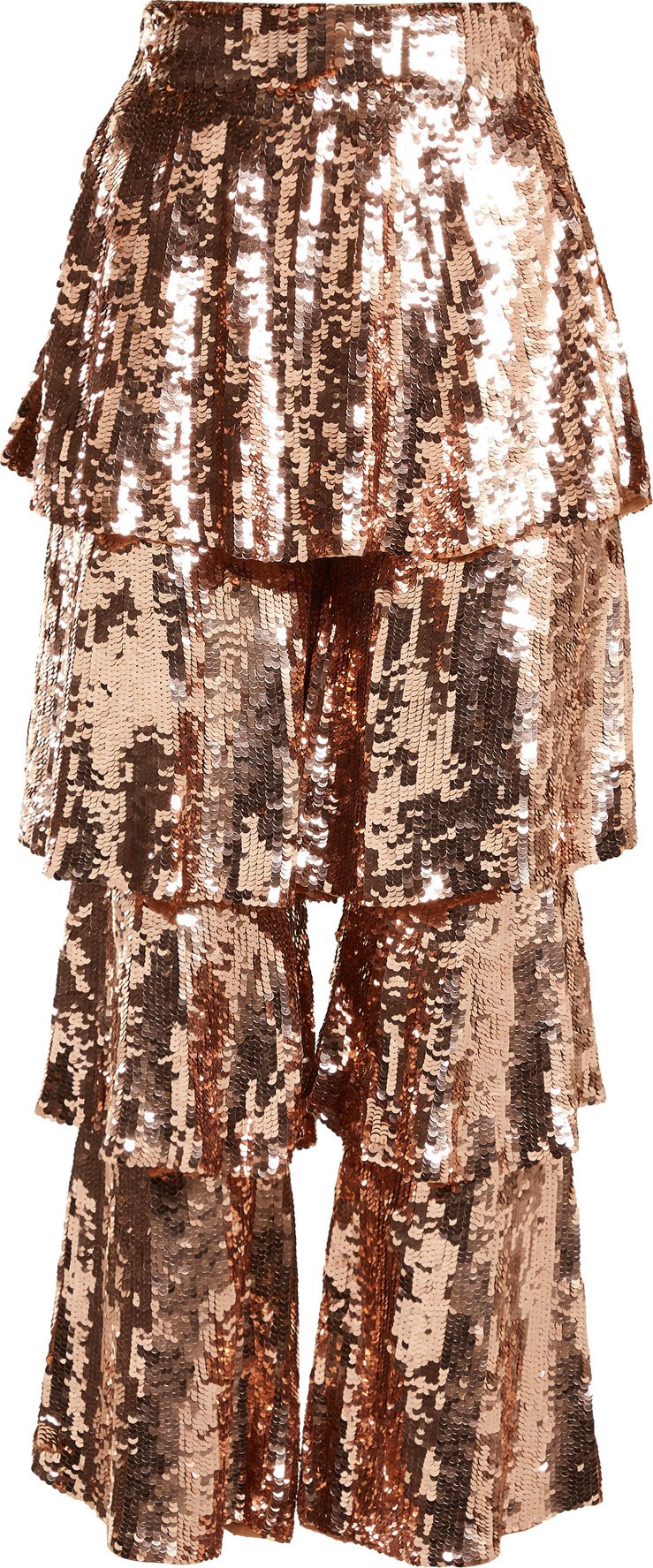 Osman Felix tiered sequin-embellished trousers