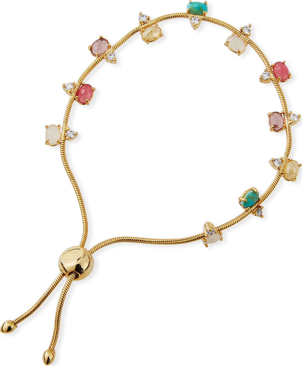 Tai Large Rainbow Cubic Zirconia Slider Bracelet