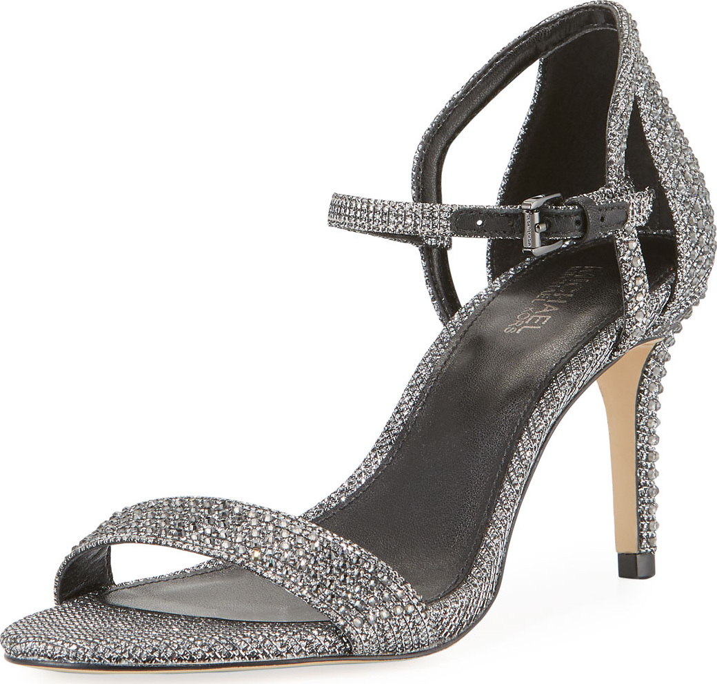 MICHAEL MICHAEL KORS Simone Glitter Chain Mesh Sandals
