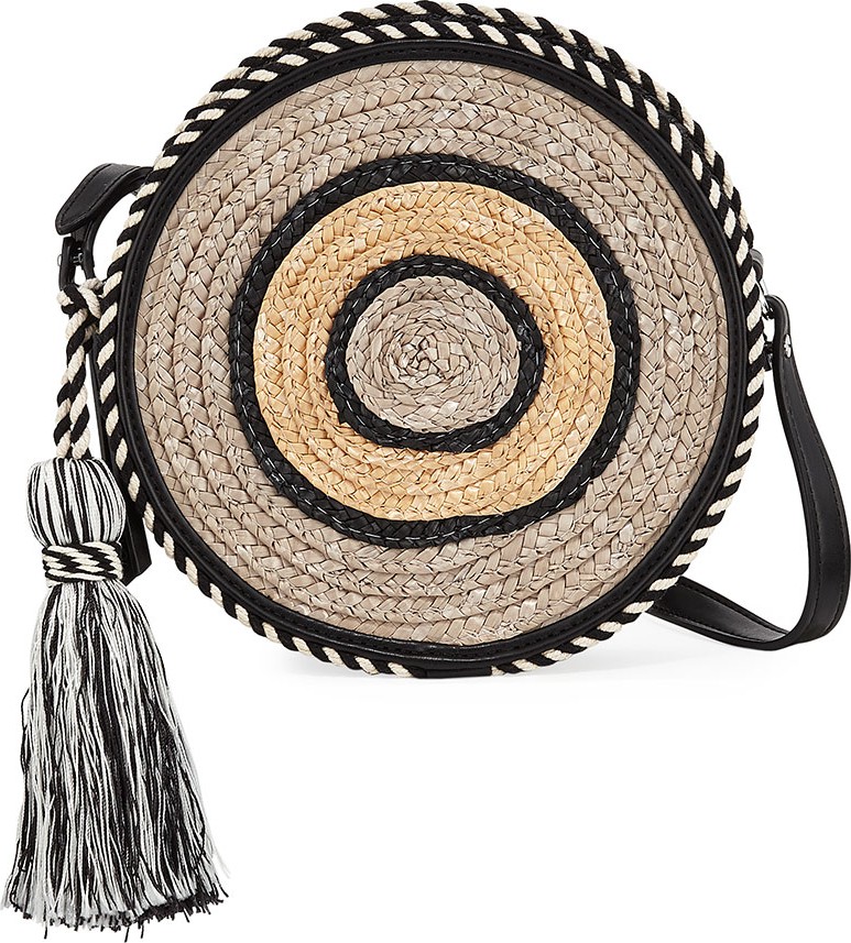 Rebecca Minkoff Straw Circle Crossbody Bag