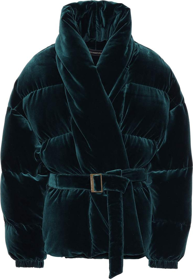 Alexandre Vauthier Velvet puffer jacket