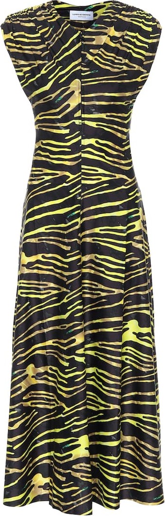 Marine Serre Zebra-print jersey maxi dress