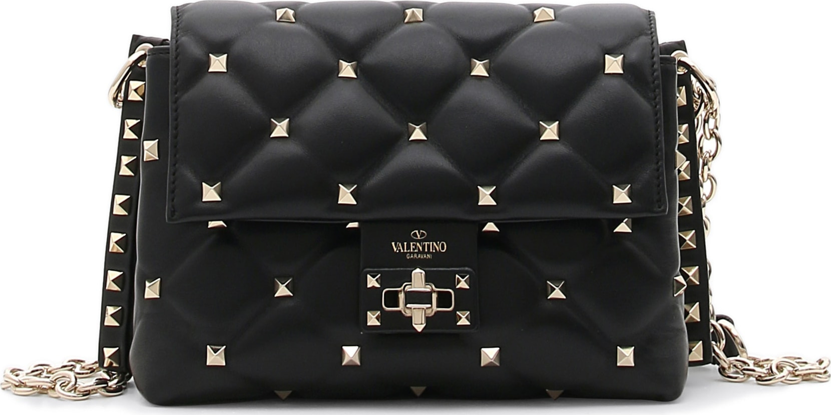 Valentino Medium Candystud Leather Shoulder Bag