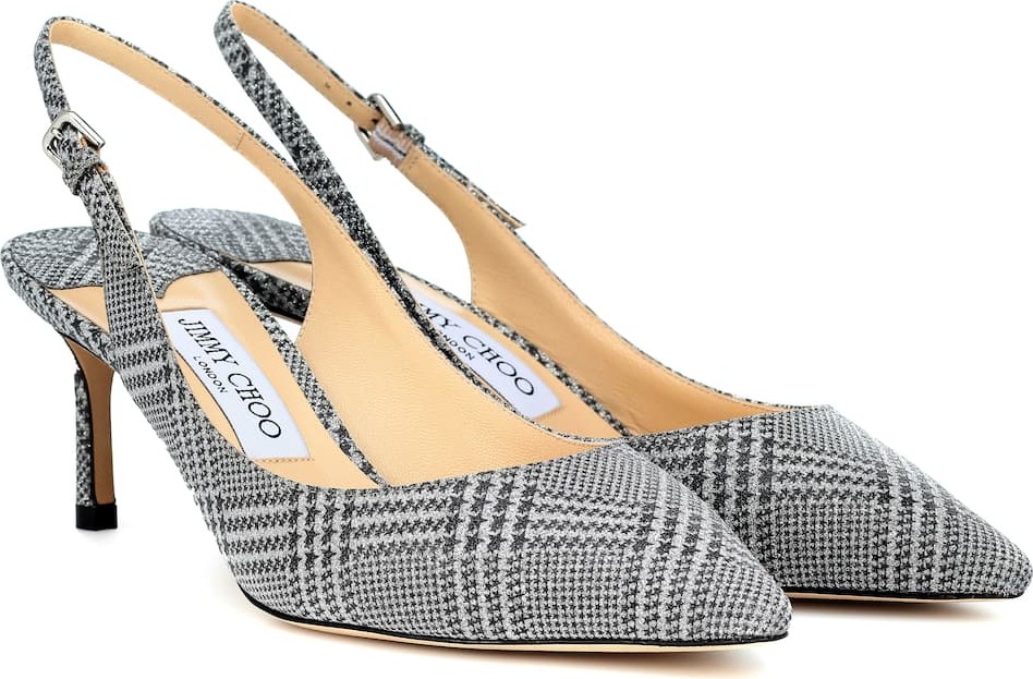 Jimmy Choo Erin 60 plaid slingback pumps