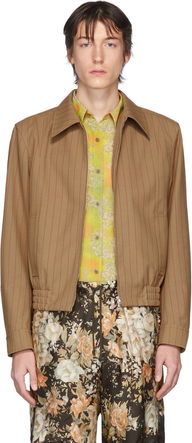 Dries Van Noten Brown & Red Wool Villiam Jacket