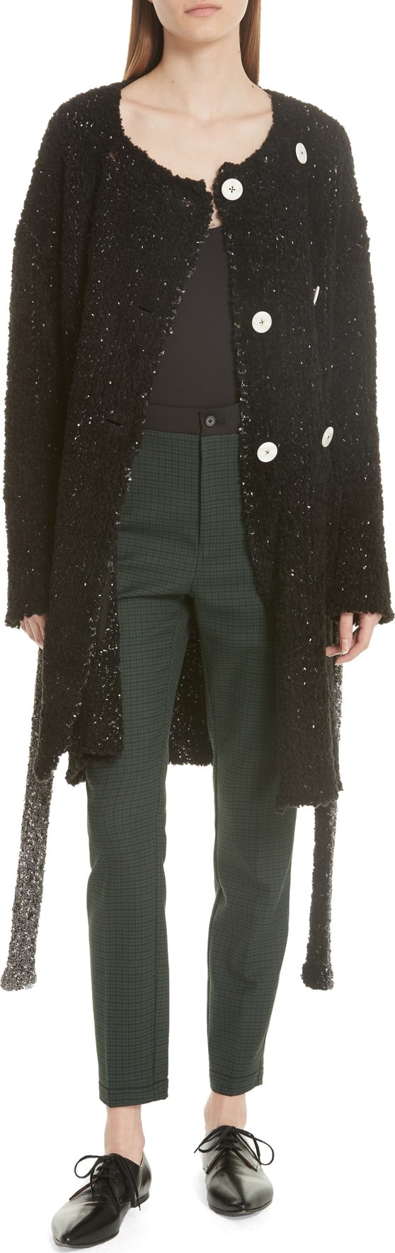 GREY Jason Wu Bouclé Double Breasted Cardigan