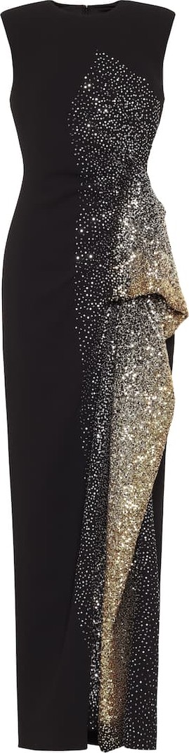 Dries Van Noten Sequined crêpe gown