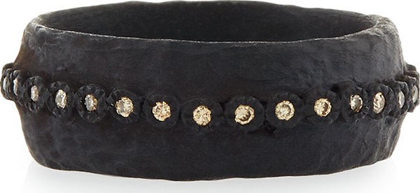 Armenta Midnight Artifact Diamond Stacking Ring, Size 7