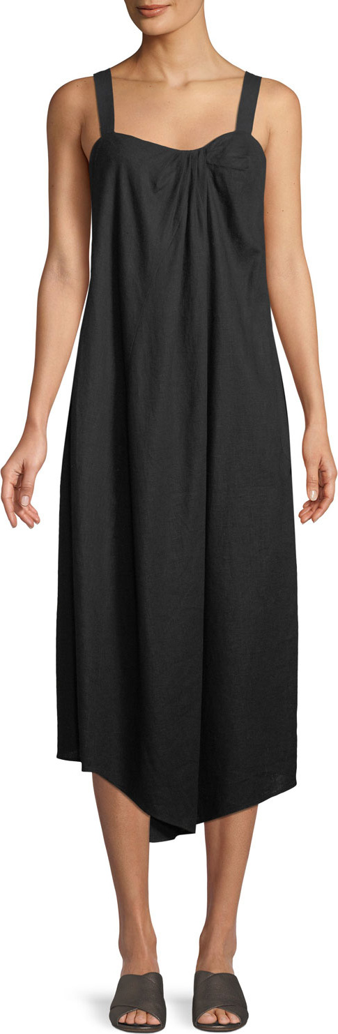 Vince Draped Sleeveless Midi Dress