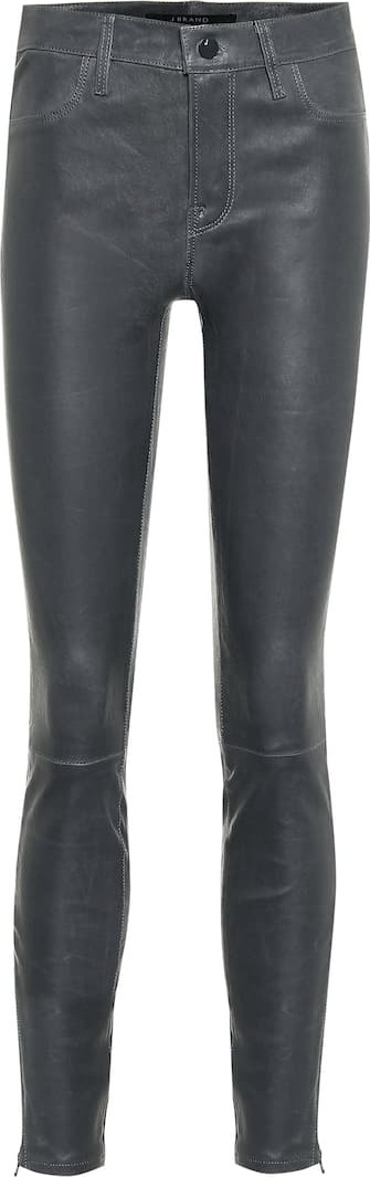 J BRAND Mid-rise skinny leather leggings