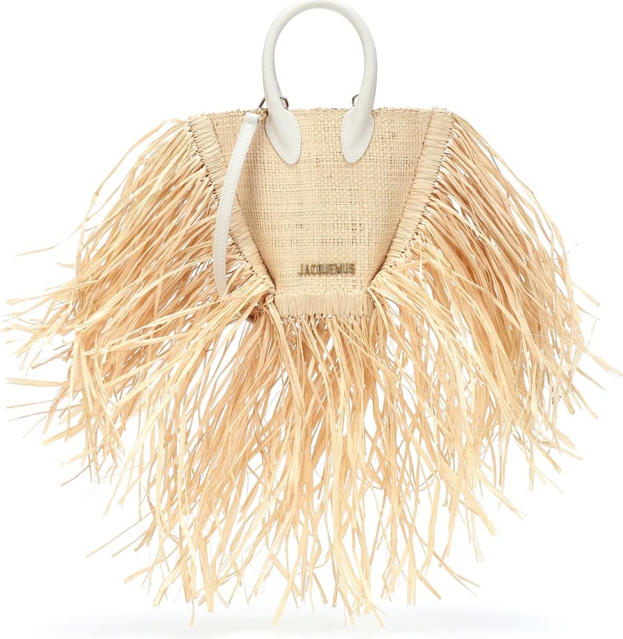 Jacquemus Le Petit Baci straw tote