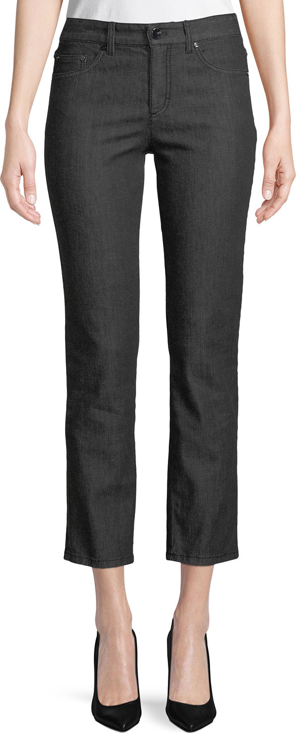 Escada Five-Pocket Straight-Leg Ankle Jeans