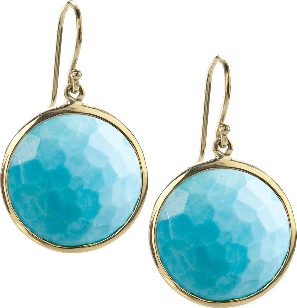IPPOLITA 18k Gold Rock Candy Lollipop Earrings, Turquoise with Diamonds