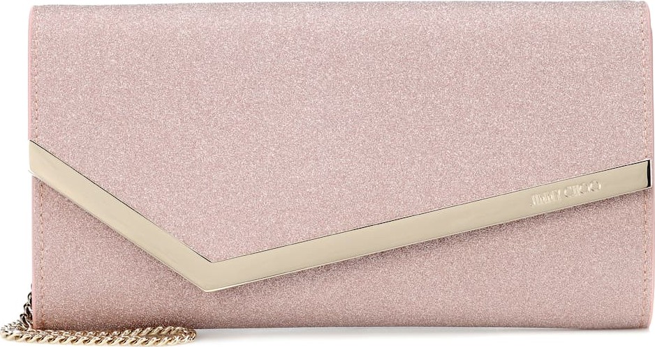 Jimmy Choo Emmie glitter clutch