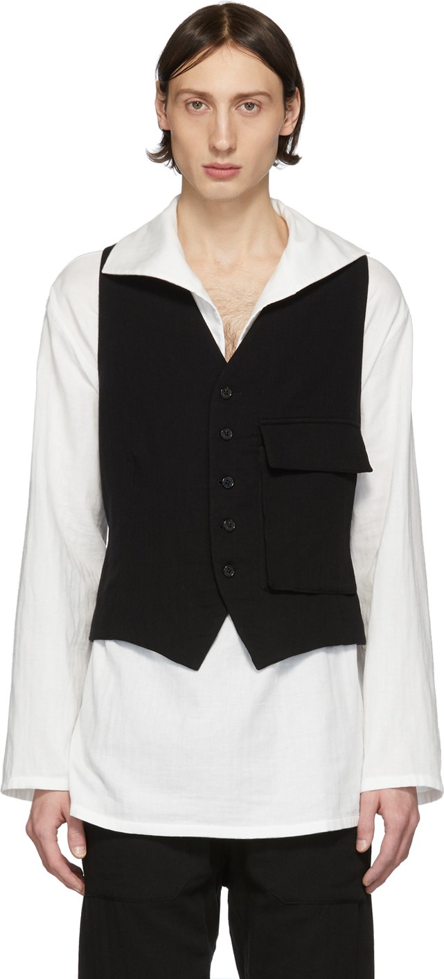 Ann Demeulemeester Black Straps Waistcoat