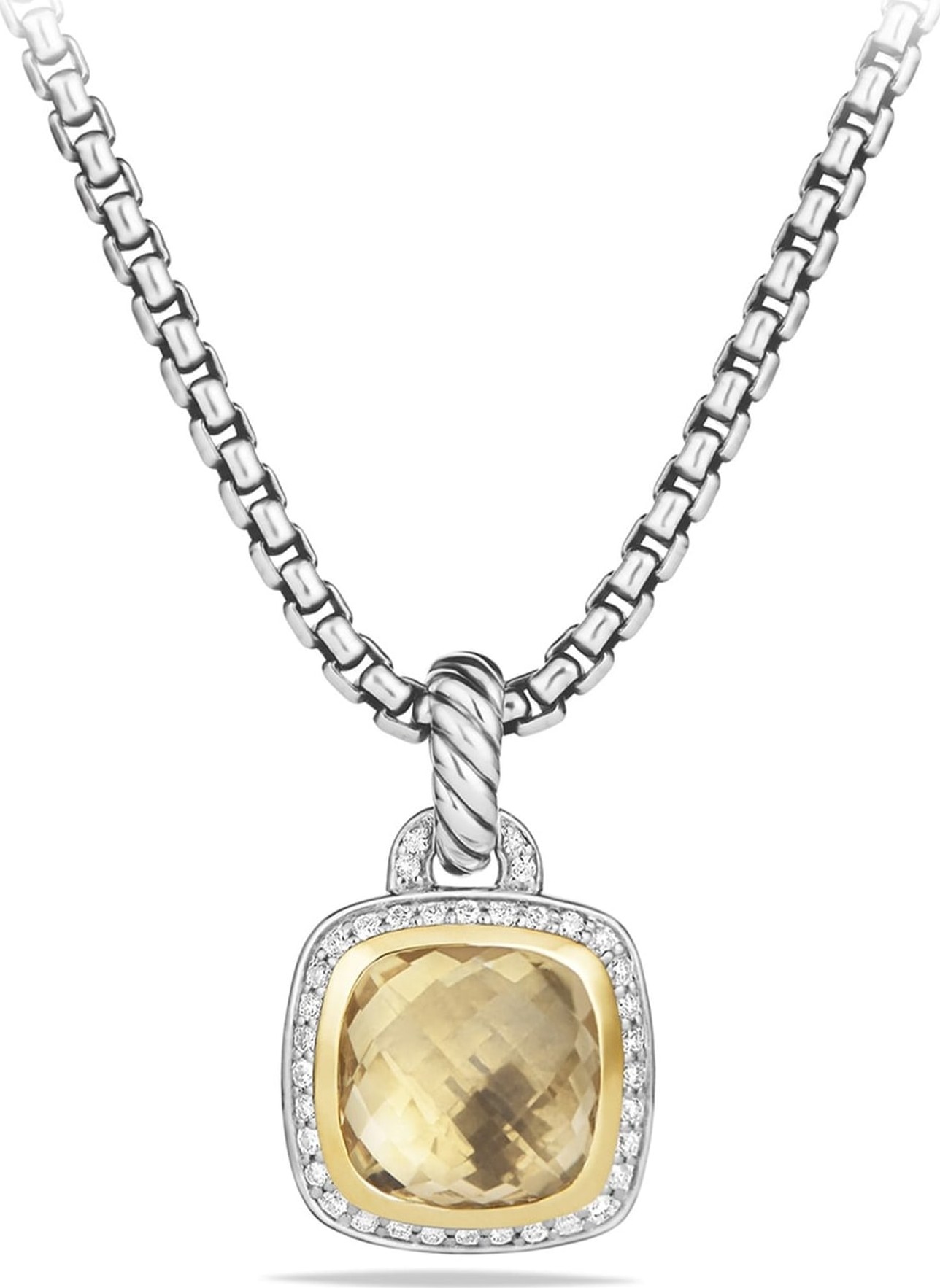 David Yurman 'Albion' Pendant with Diamonds and 18K Gold