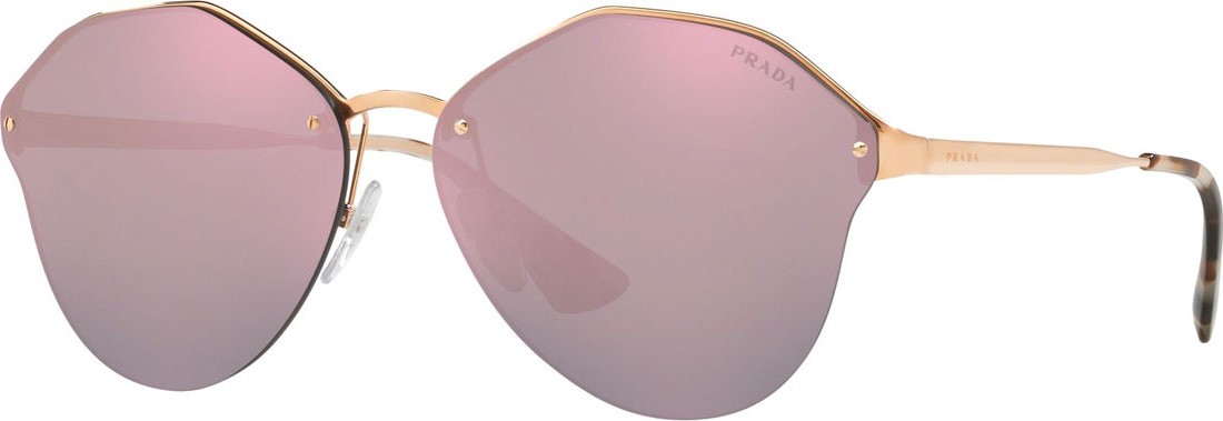 Prada Rimless Square Mirrored Sunglasses