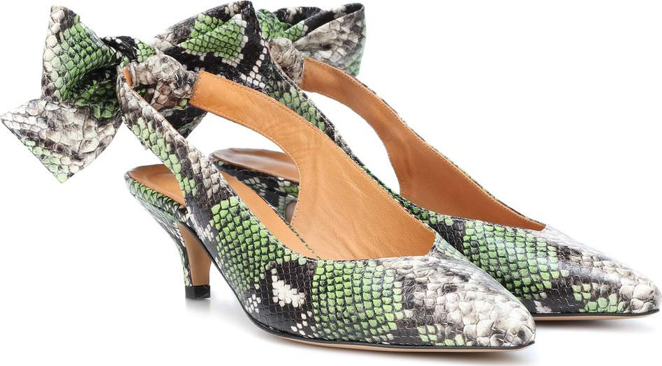 Ganni Sabine leather slingback pumps