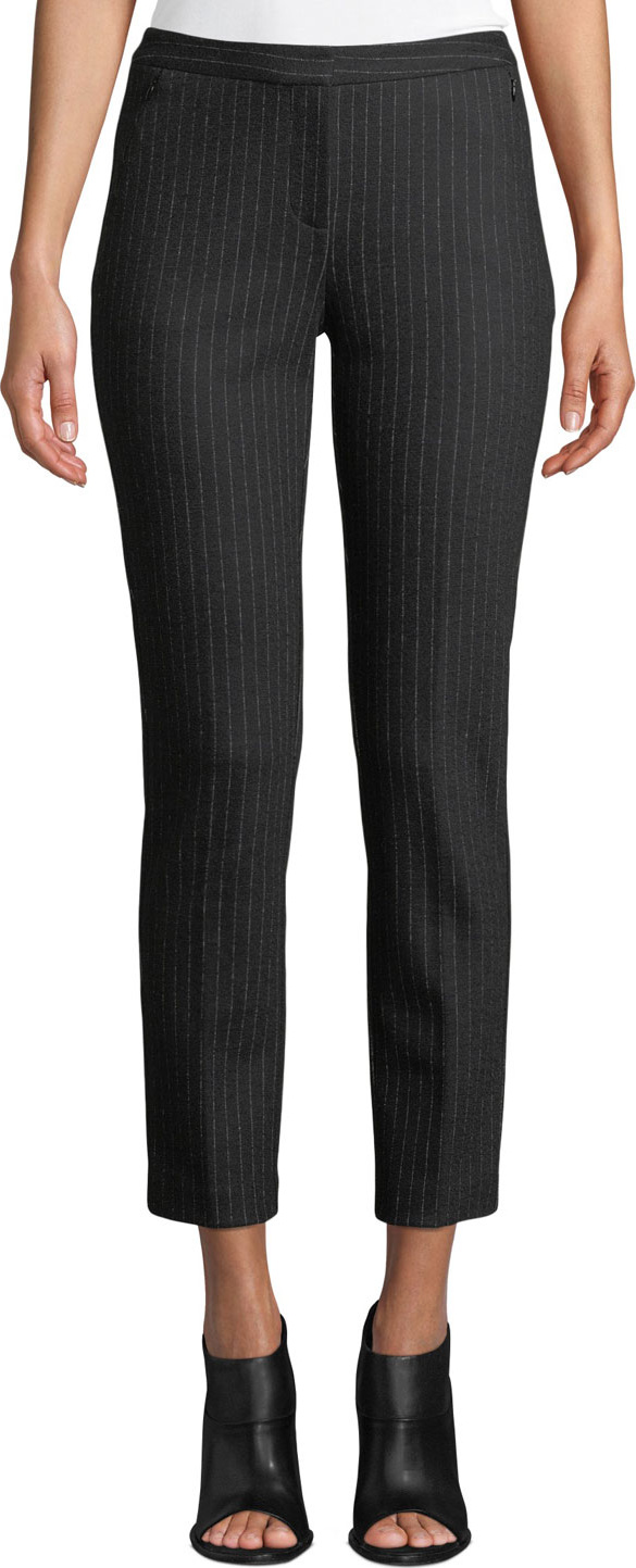 KOBI HALPERIN Alexandra Pinstripe Straight-Leg Ankle Pants