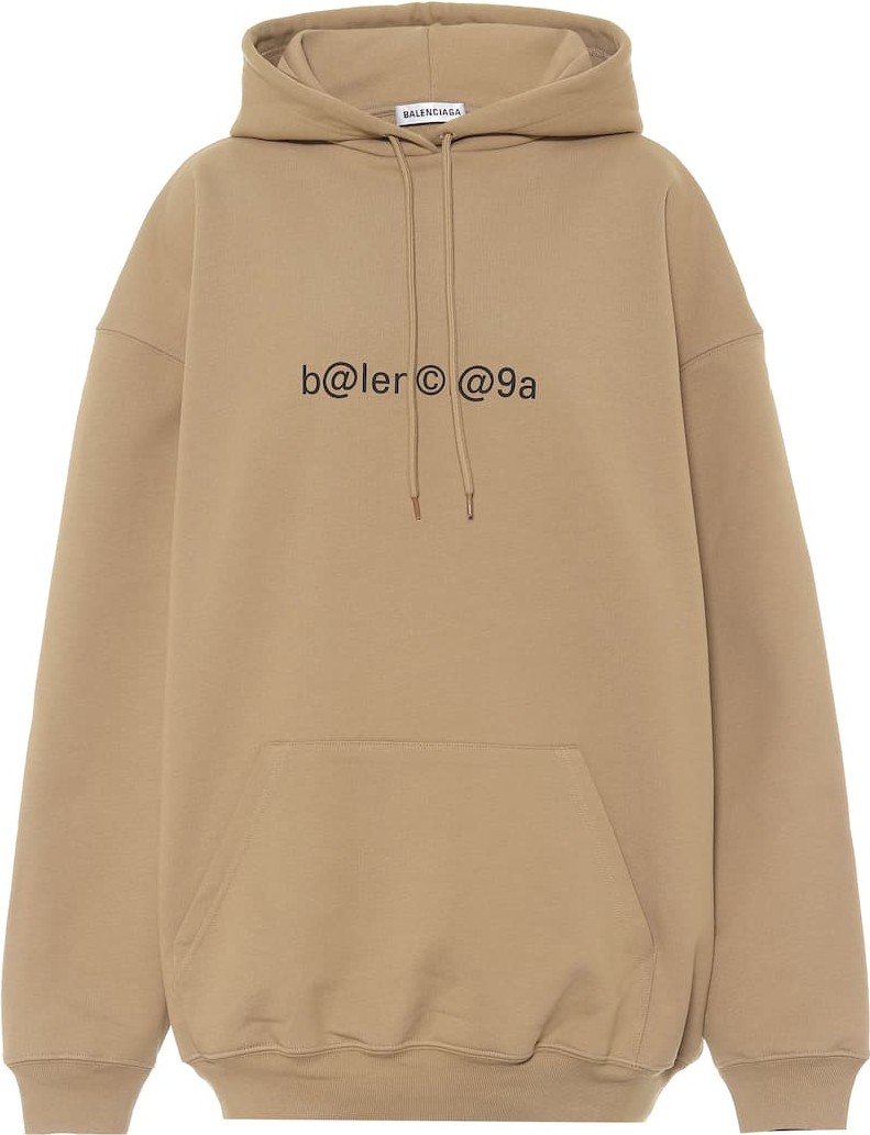 Balenciaga Logo oversized cotton hoodie