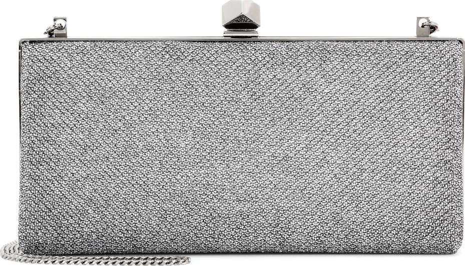 Jimmy Choo Celeste glitter clutch